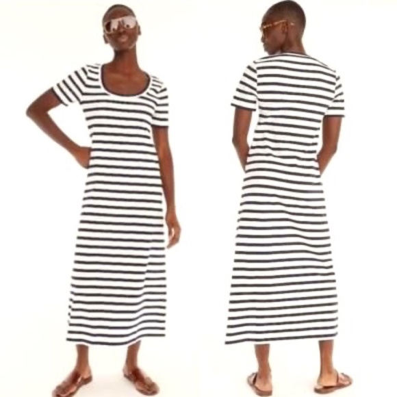 J. Crew stretch knit nautical midi dress - Picture 1 of 10